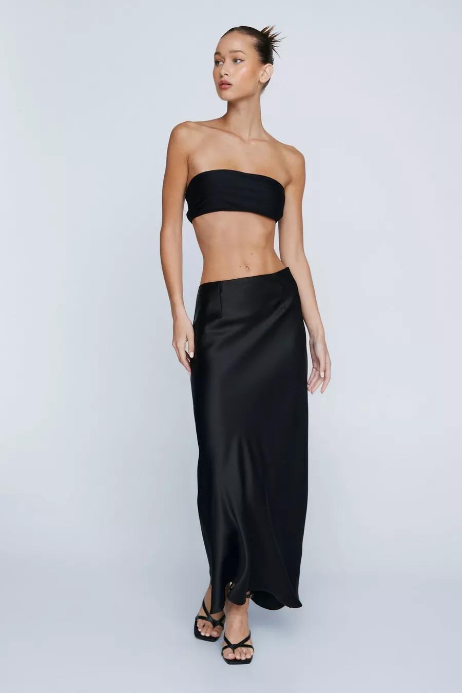 Petite Bias Cut Satin Maxi Skirt | Nasty Gal UK (+IE)