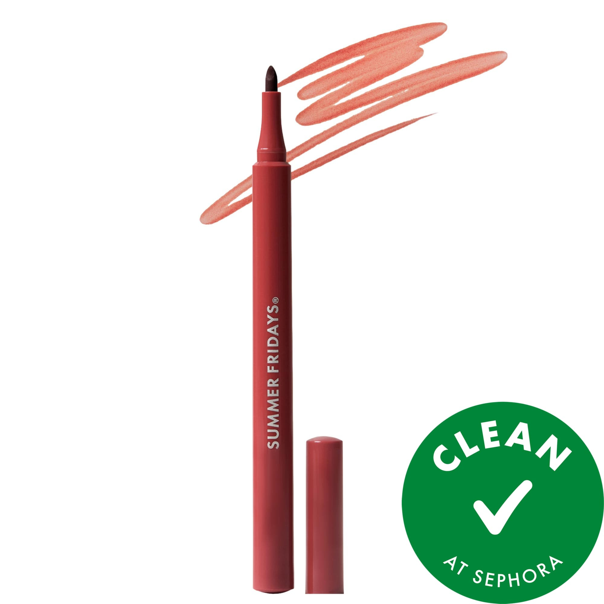 Summer Fridays Flushed Lip Stain 12HR Transfer-Proof Lip Tint Maple - warm terracotta | Sephora (US)