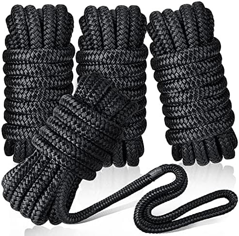 Dock Lines & Ropes Boat Accessories - 3/8" x 15' Double Braided Nylon Dock Lines with 12” Loop,... | Amazon (US)