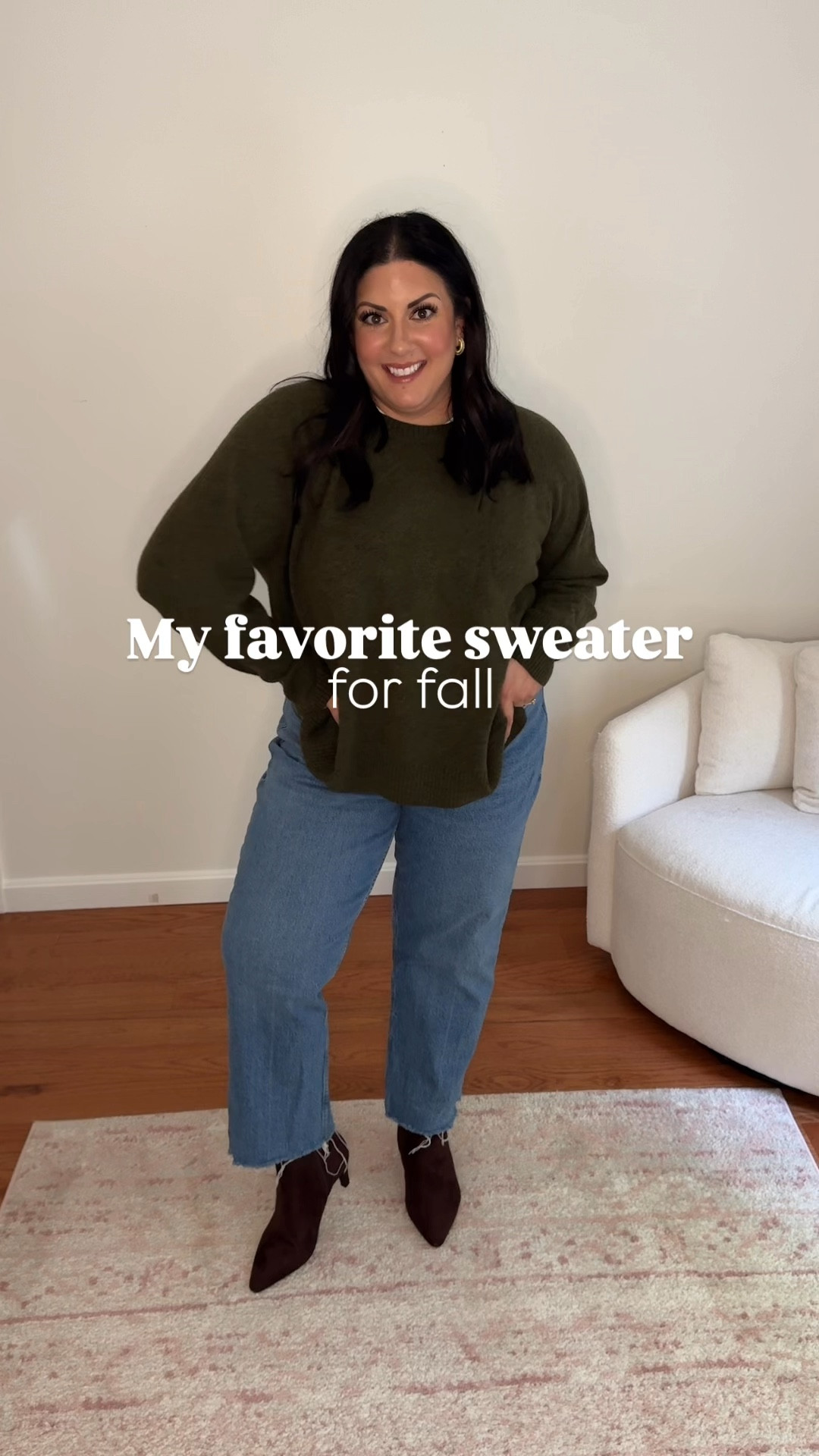 Size XL sweater for an oversized look - it’s SO soft and cozy and can be styled so many ways!! 

#LTKMidsize #LTKFindsUnder50 #LTKStyleTip