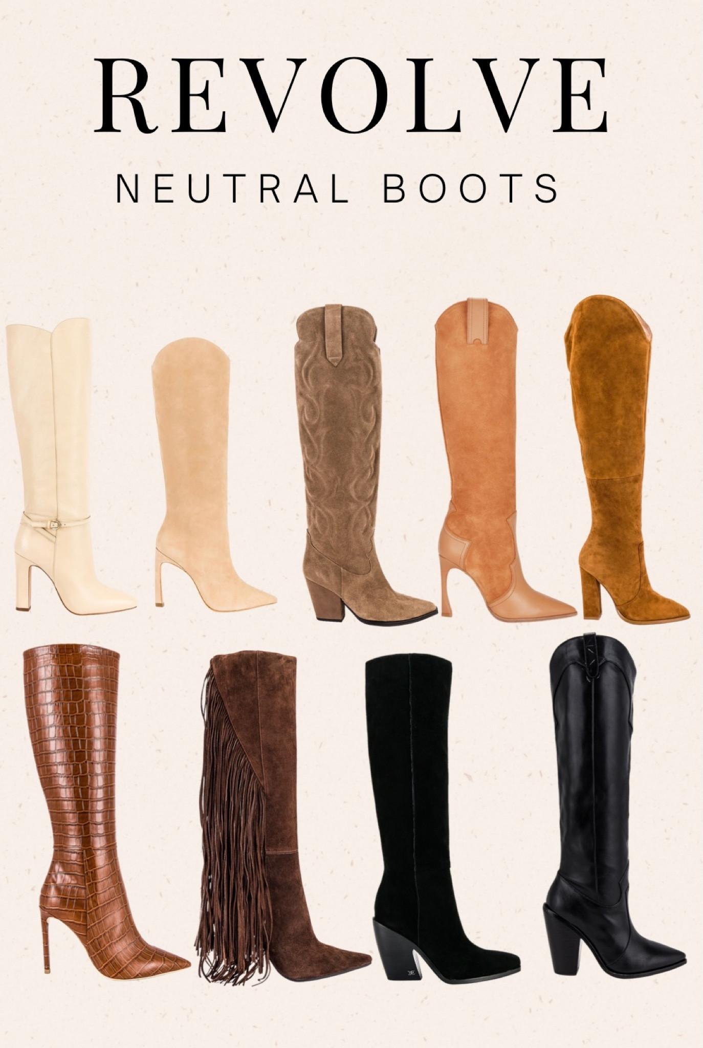 Gorgeous neutral boots for transitioning into fall! All are so classic and will be great closet staples 

#LTKSeasonal #LTKshoecrush #LTKstyletip