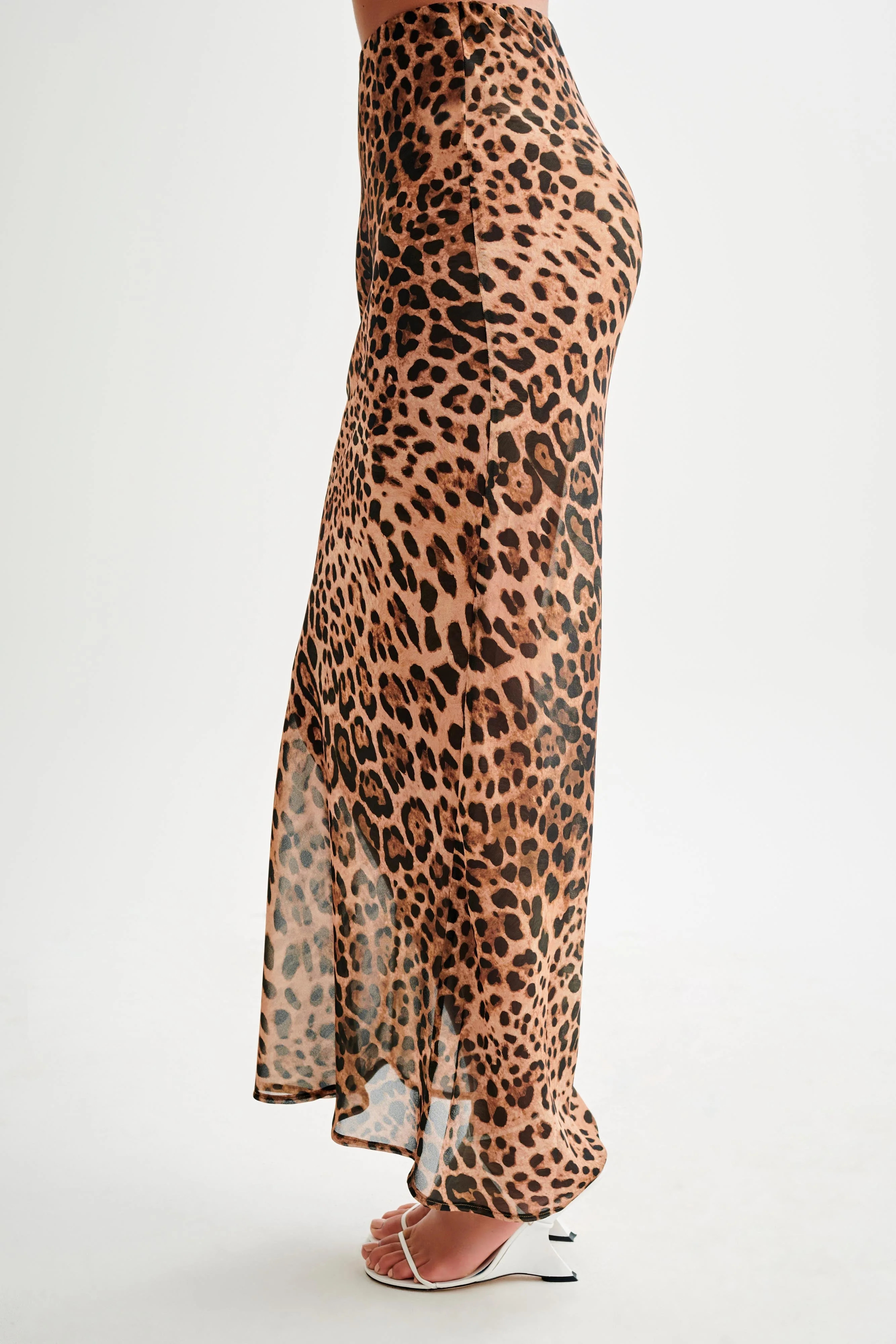 Yvonne Chiffon Maxi Skirt - Leopard Print | Meshki (APAC)