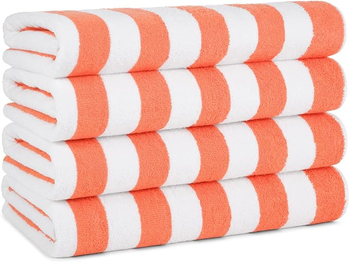 Arkwright Oversized California Beach Towels - (Pack of 4) Absorbent, Quick Drying, Ringspun Cotto... | Amazon (US)