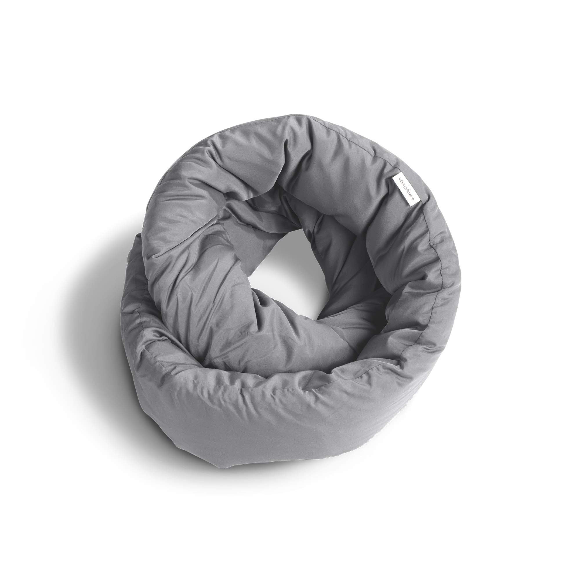 Huzi Infinity Pillow - Home Travel Soft Neck Scarf Support Sleep (Grey) | Amazon (US)