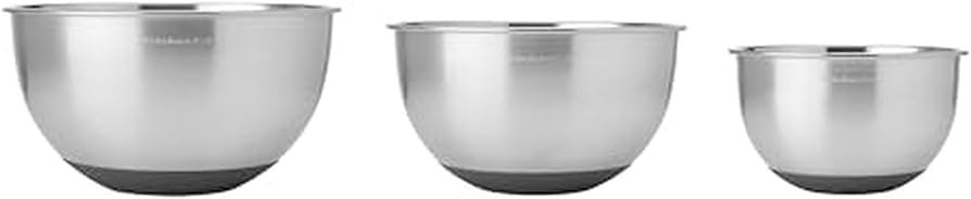 KitchenAid Stainless Steel Mixing Bowls, Set Of 3 | Amazon (US)
