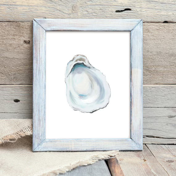 Oyster Oil Painting Downloadable Print Oyster Shell Print | Etsy | Etsy (US)