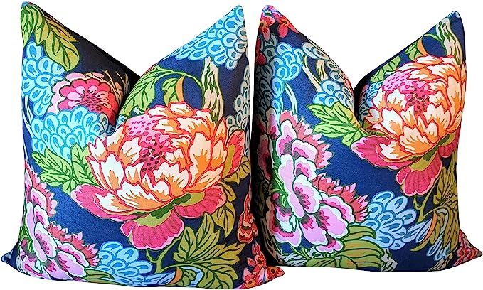 Flowershave357 Pillow Cover Thibaut honshu Floral Pillow Bright and Cheery Pillows Chinoiserie St... | Amazon (US)