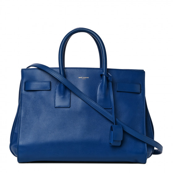 SAINT LAURENT Calfskin Small Sac De Jour Outremer | Fashionphile