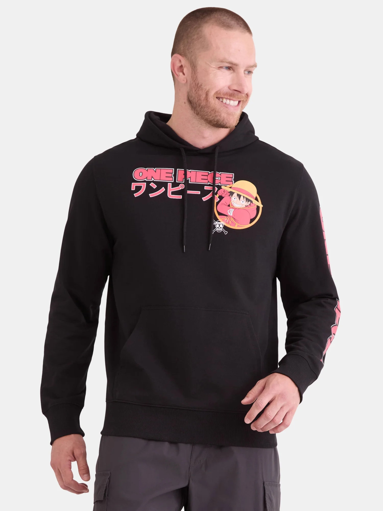 One Piece Men's and Big Men's Front Back Graphic French Terry Hoodie with Long Sleeves, Sizes XS-... | Walmart (US)