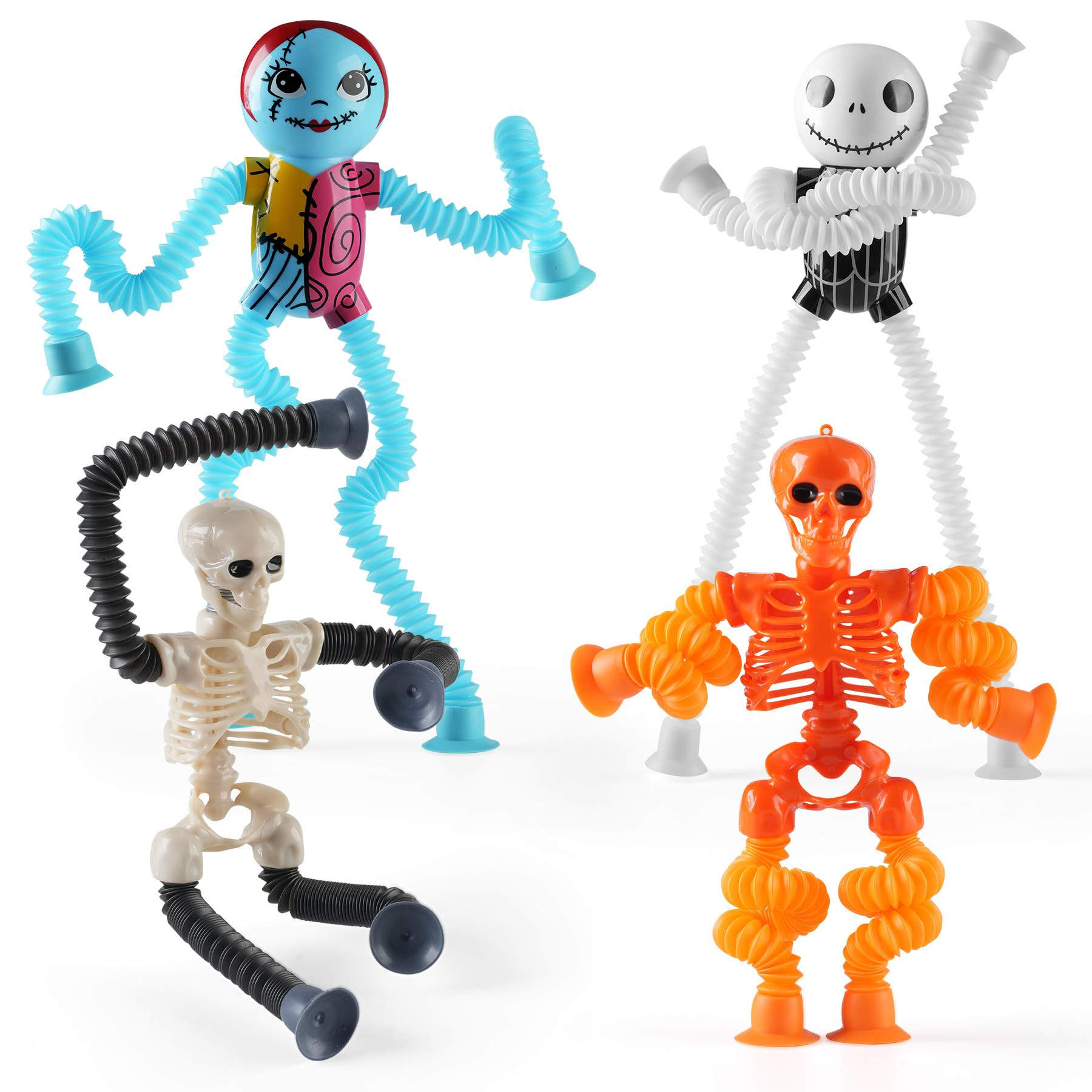 Halloween Pop Tubes Sensory Toys ,4 pcs Nightmare Before Christmas Fidget Toys for Kids with ADHD... | Amazon (US)