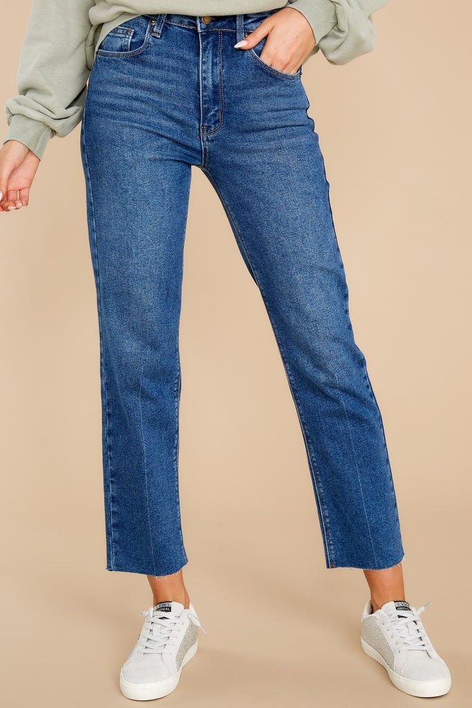 What You Admire Medium Wash Straight Jeans | Red Dress 
