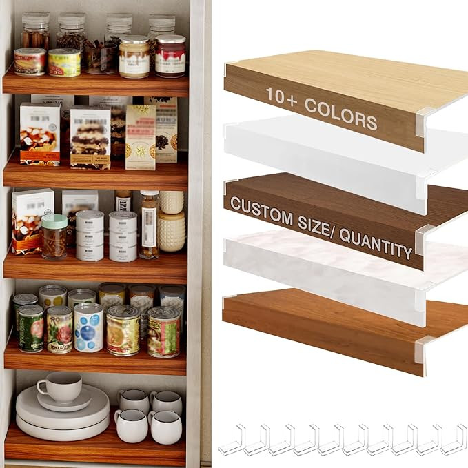 5PCS Custom Size Wire Shelf Covers for Pantry, Waterproof PVC Moisture-Resistant & Removable Pant... | Amazon (US)