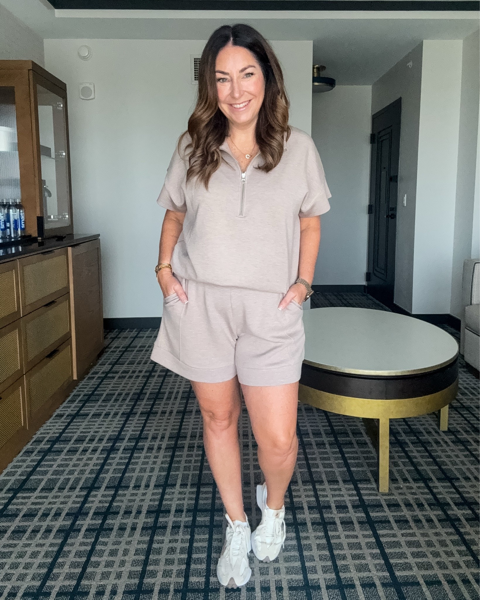 Casual outfit for Dallas wearing large in top and shorts @Varley

#LTKCon #LTKootd #LTKmomlife