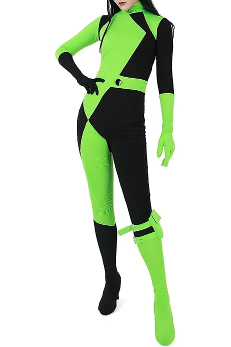 Cosplay Life Kim Possible Shego Cosplay Costume – Super Villian Halloween Outfit – Lycra Fabric Body | Amazon (US)