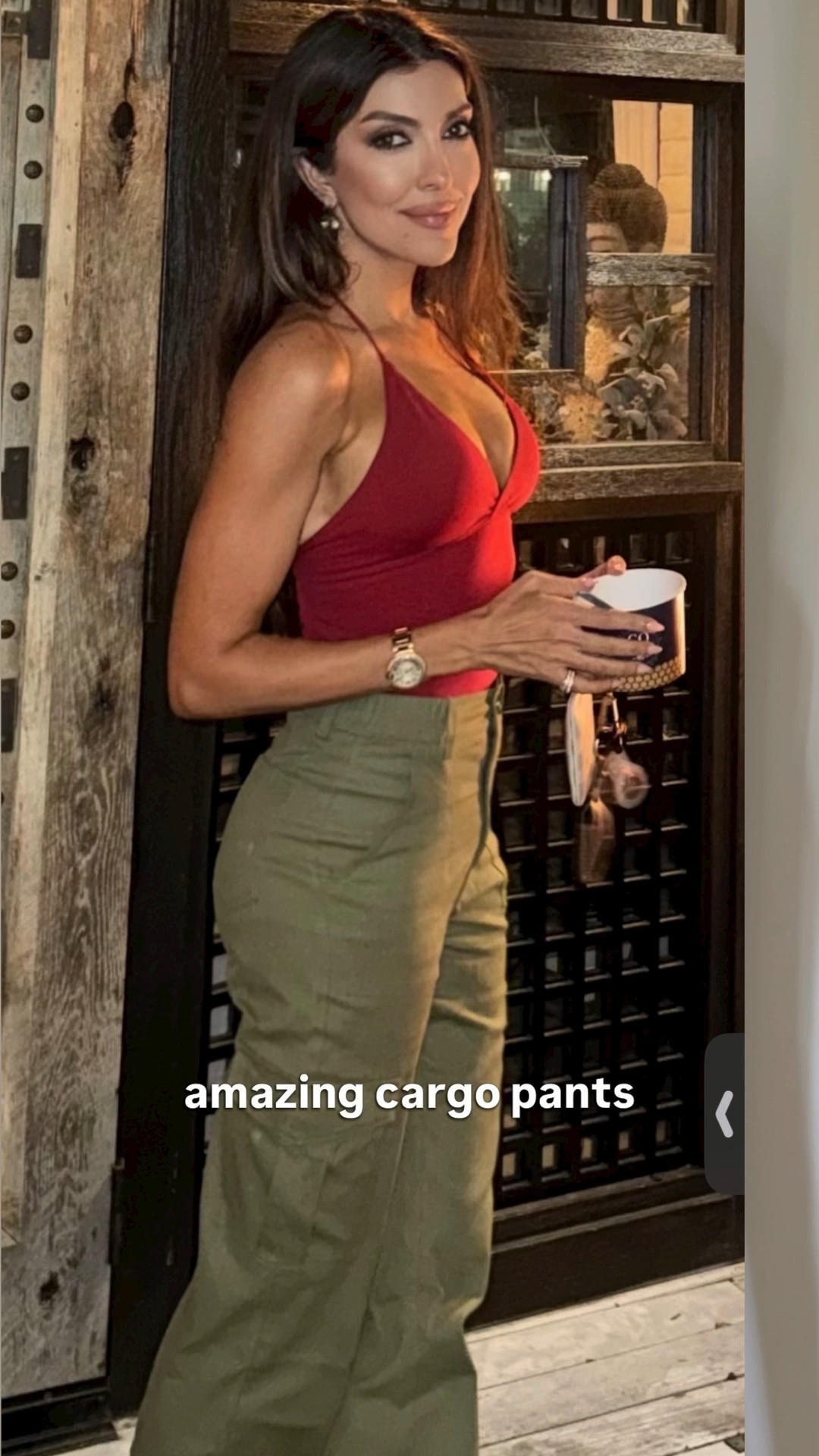 I’m wearing a size small in these fabulous cargo pants, though I’ll be having them tailored for a slightly more fitted look. I’m obsessed with the length. They come in multiple lengths, which is such a win if you’re tall and usually struggle to find pants that fit properly. I got the 36 inseam, though the 34 would have worked just as beautifully.
The top is simply incredible: flattering, polished, and effortlessly versatile from day to evening. Chic, sexy, yet still conservative, it truly does it all.
I’m also linking the tank top from the photo and video. I loved it so much, I got it in every color. It’s become one of my basic must-haves, and so many of you have reached out to thank me after ordering it. This one absolutely deserves a repost.

#LTKootd #LTKTall #LTKActive