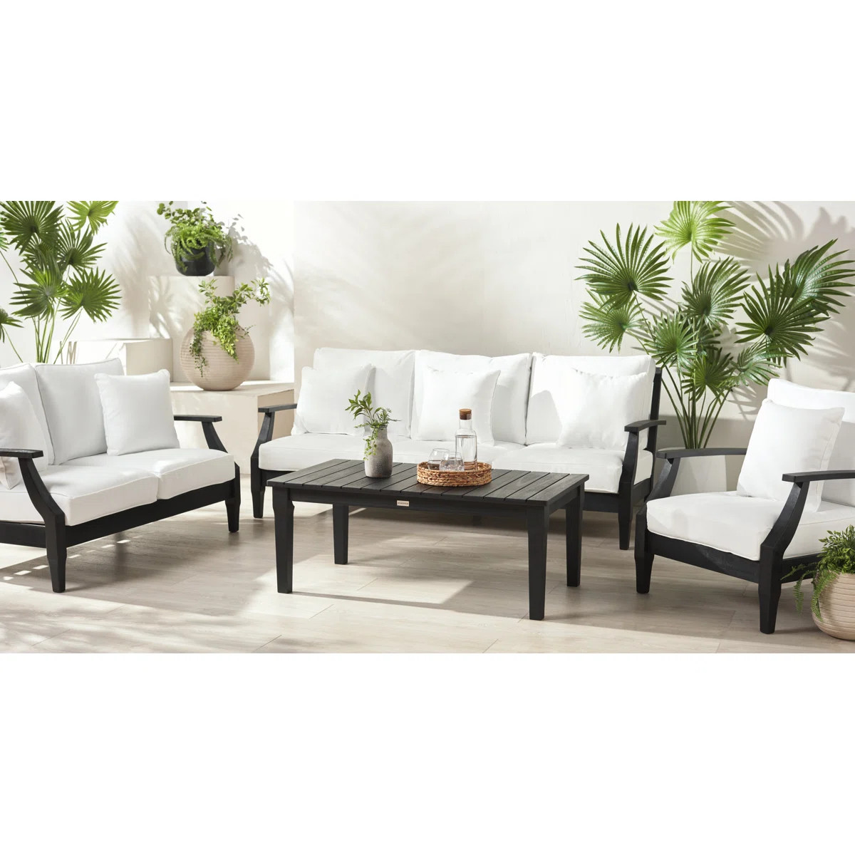 Lark Manor™ Samya Eucalyptus 6 - Person Outdoor Seating Group with Cushions & Reviews | Wayfair | Wayfair North America