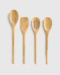 Italian Olivewood 4pc Utensil Set  in Olivewood | Quince