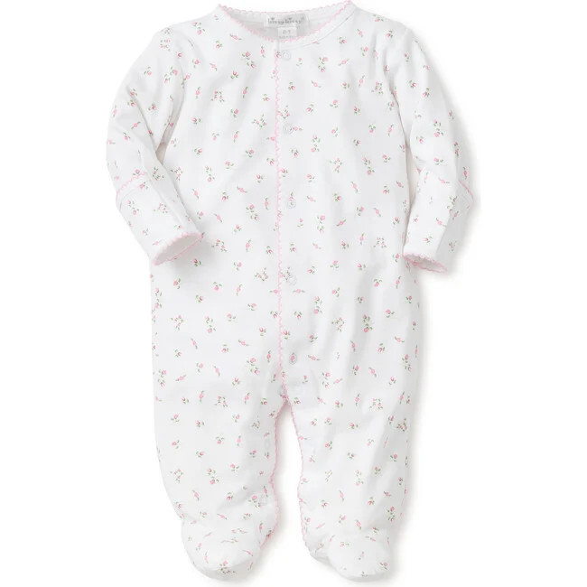 Kissy Kissy | Garden Roses Footie (White Green Pink Florals, Size 3-6M) | Maisonette | Maisonette