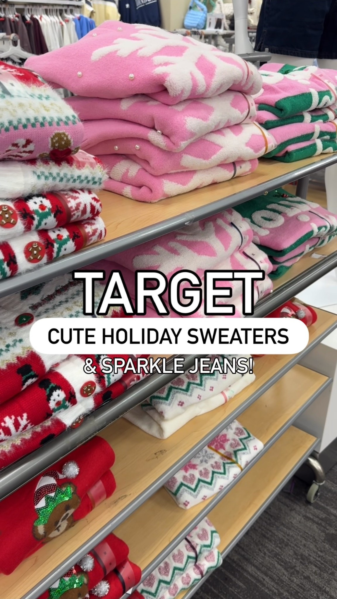 Instagram reel, Target find, Target try on, cute Christmas sweaters, holiday style, rhinestone jeans 

#LTKFindsUnder50 #LTKStyleTip #LTKHoliday