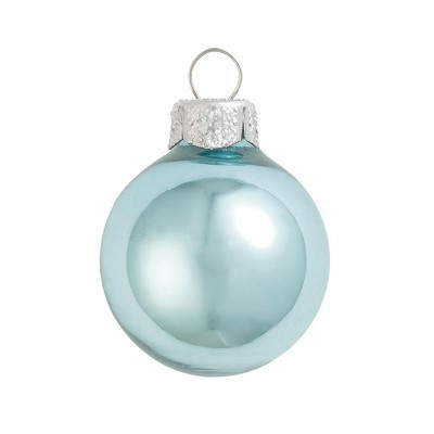 Northlight 12ct Baby Blue Shiny Glass Christmas Ball Ornaments 2.75" (70mm) | Target