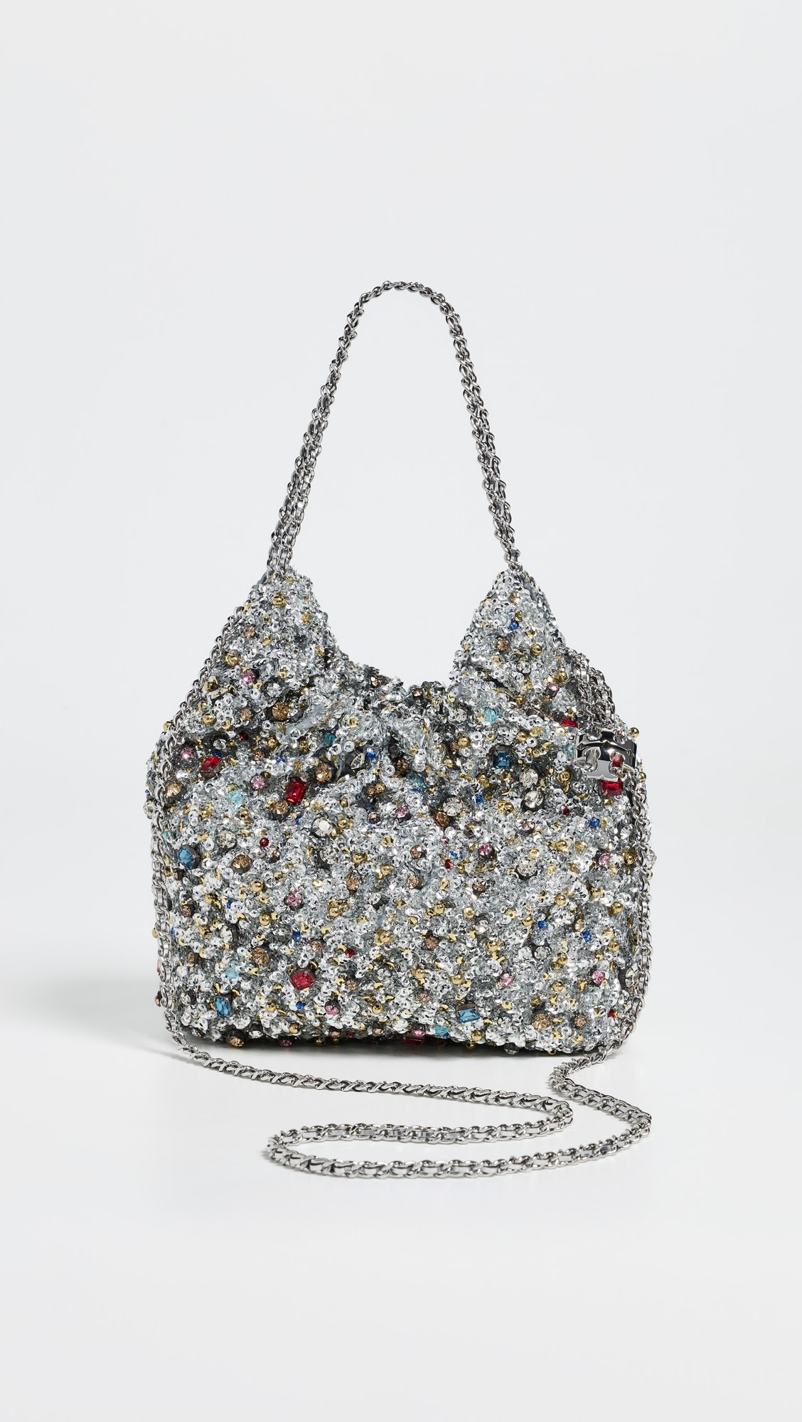 Tory Burch Fleming Embellished Mini Hobo Bag | Shopbop | Shopbop