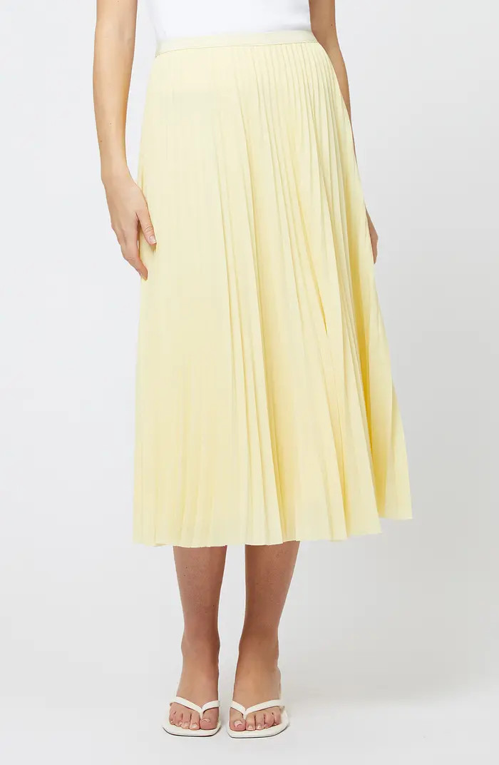 French Connection Sunburst Pleated Crepe Midi Skirt | Nordstrom | Nordstrom