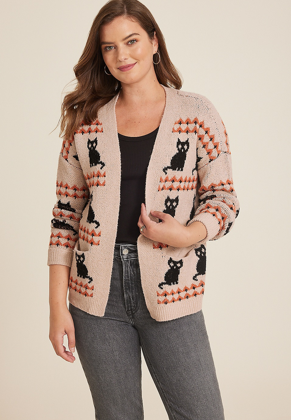 Cat Long Sleeve Cardigan | Maurices