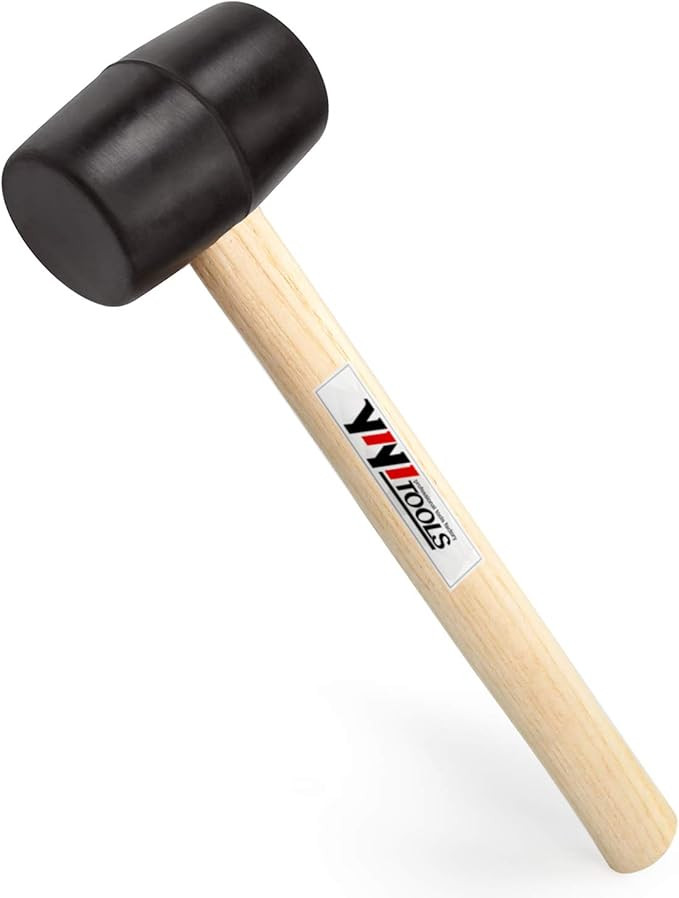 YIYITOOLS YY-2-005 Rubber Mallet Hammer With Wood Handle–8-oz, black | Amazon (US)