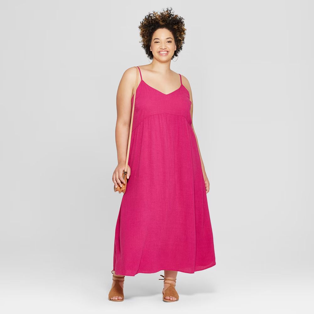 Women's Plus Size Strappy Midi Dress - Universal Thread Pink 1X | Target