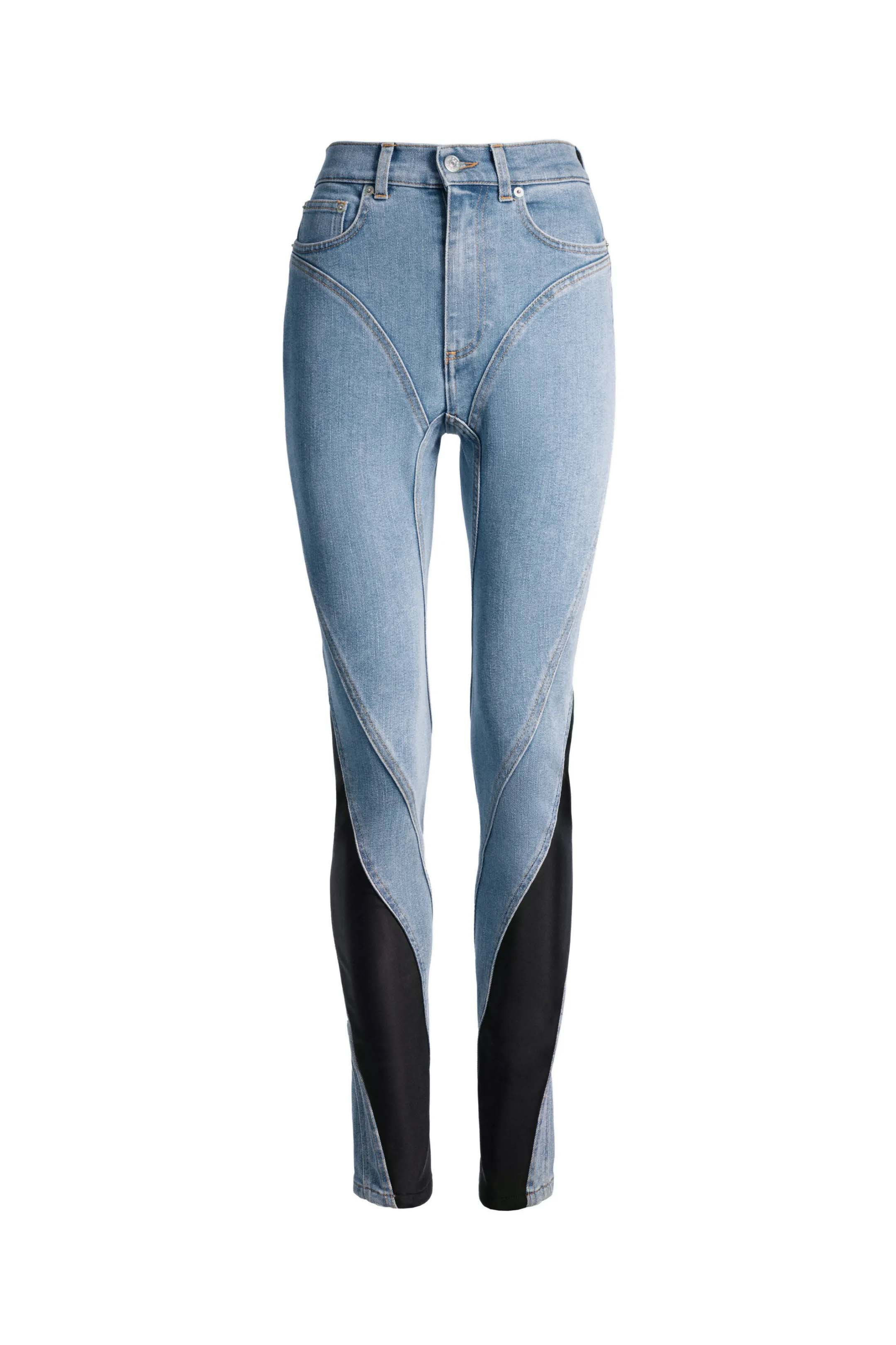 Women's Mugler H&M SpiralPanel Jeans in Light Denim Blue/Black | StockX