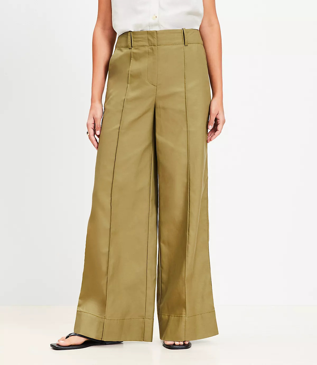 Pintucked Wide Leg Pants | LOFT