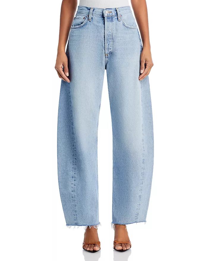 Luna High Rise Pieced Bowed Leg Jeans in Void | Bloomingdale's (US)