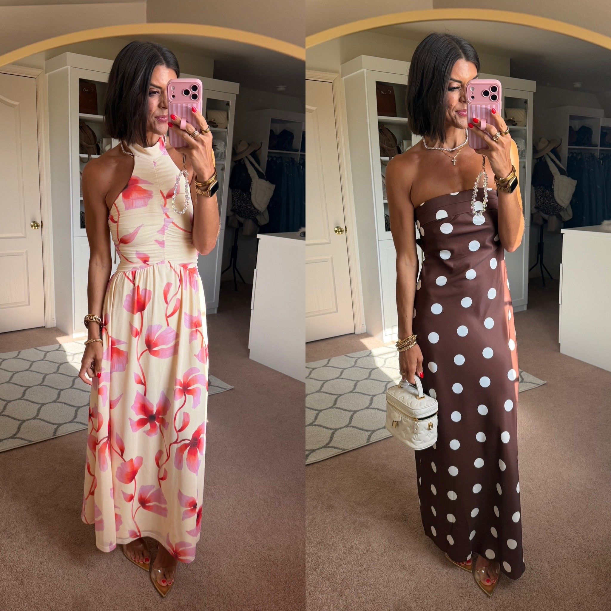 Help me decide what to wear for date night! 1 or 2?
Size xxs in halter dress, size xs in polka dot 
I’m 5’5 for reference 

#LTKSeasonal #LTKgrwm #LTKootd