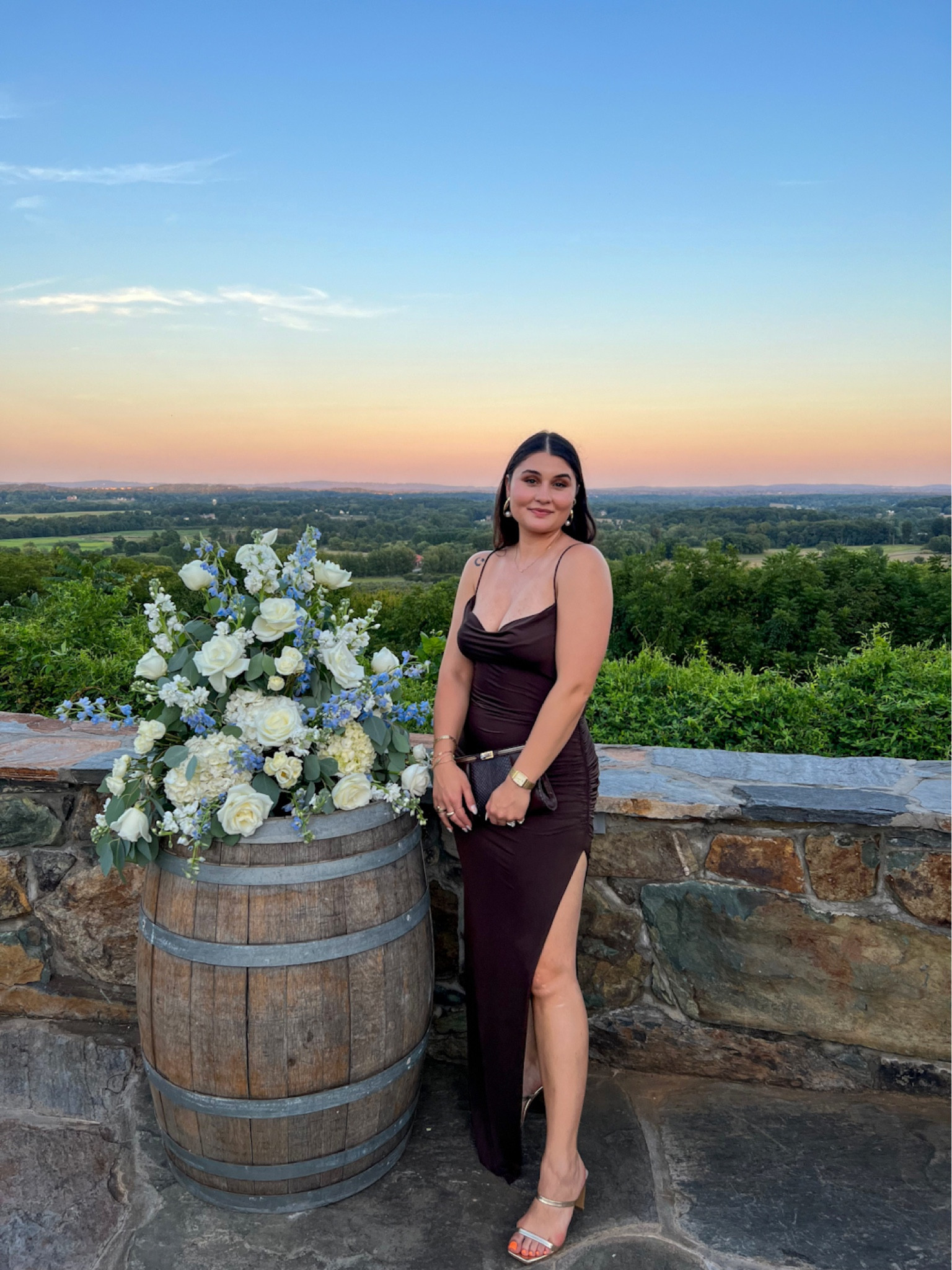 I’m wearing size M! Fall wedding guest dress, wedding guest outfit, birthday outfit, fall dress, espresso dress, long dress, fall wedding dress, formal dress, formal weddings, formal outfit.  