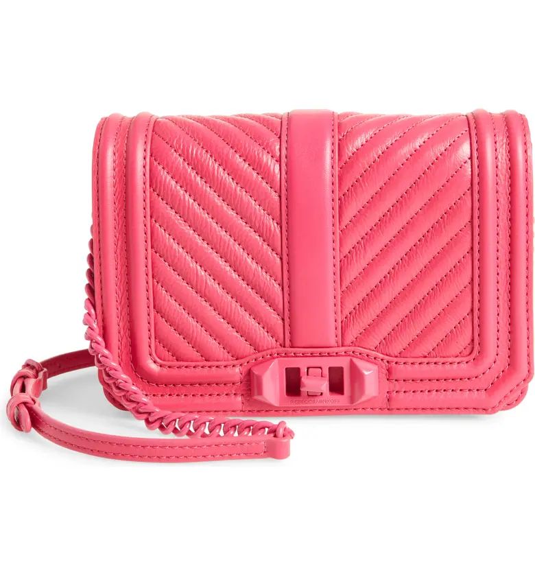 Chevron Quilted Small Love Leather Crossbody Bag | Nordstrom | Nordstrom