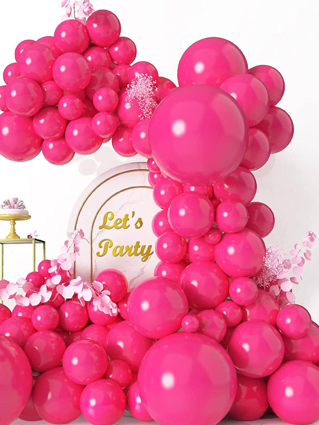 101pcs/set Solid Color Decorative Balloon Garland, Hot Pink Latex Balloon Arch Kit For Party Deco... | SHEIN