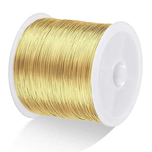 MIKIMIQI 328Ft Jewelry Wire Craft Wire 26 Gauge Tarnish Resistant Jewelry Beading Wire Copper Bea... | Amazon (US)