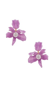 Lele Sadoughi Small Crystal Lily Earring in Lilac from Revolve.com | Revolve Clothing (Global)