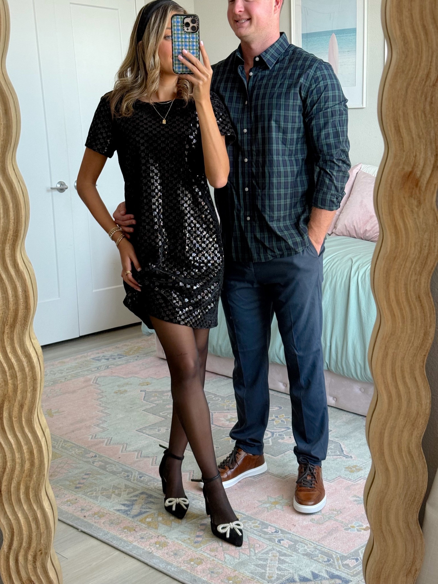 his & her holiday outfit 🤎 50% off gifts for him at Untuckit 

#LTKMens #LTKootd #LTKHoliday