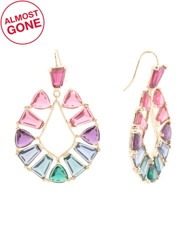 Blair Jewel Open Frame Earrings | TJ Maxx