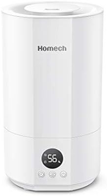 Homech Top Fill Cool Mist Humidifiers, 4L Quiet Ultrasonic Humidifier with AI Mode, 3 Mist Level ... | Amazon (US)