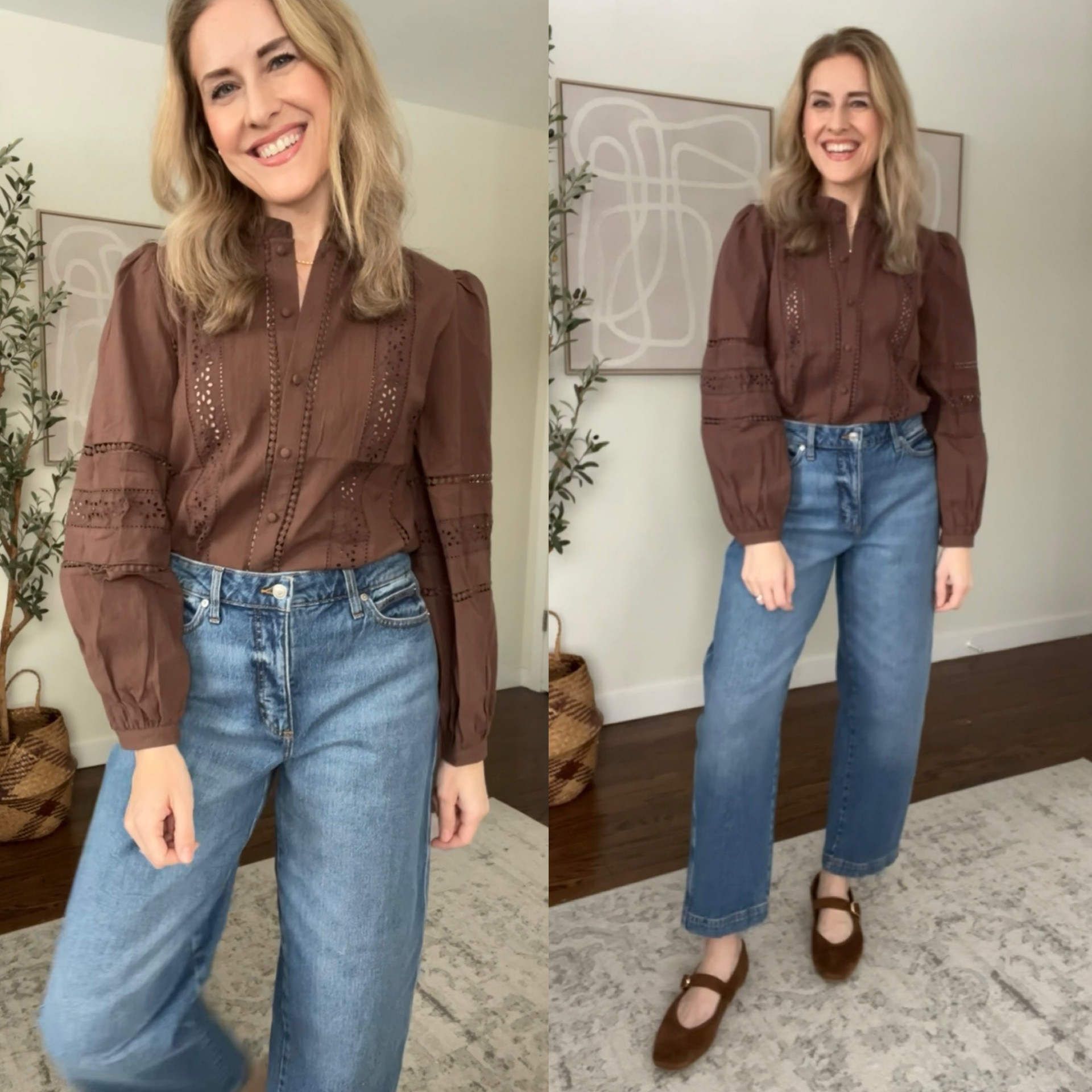 New to me boutique Easy Clothes gifted me this beautiful cotton blouse, feels very special and looks like Anthro! In my usual size small. #gifted 