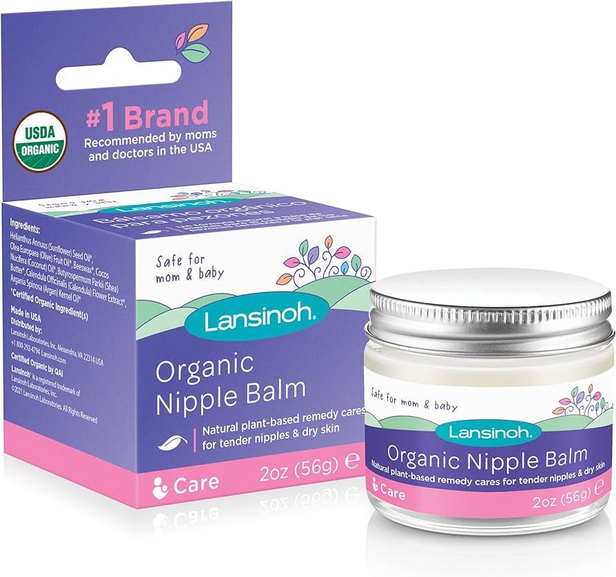 Lansinoh Organic Nipple Cream for Breastfeeding, 2 Ounces | Amazon (US)
