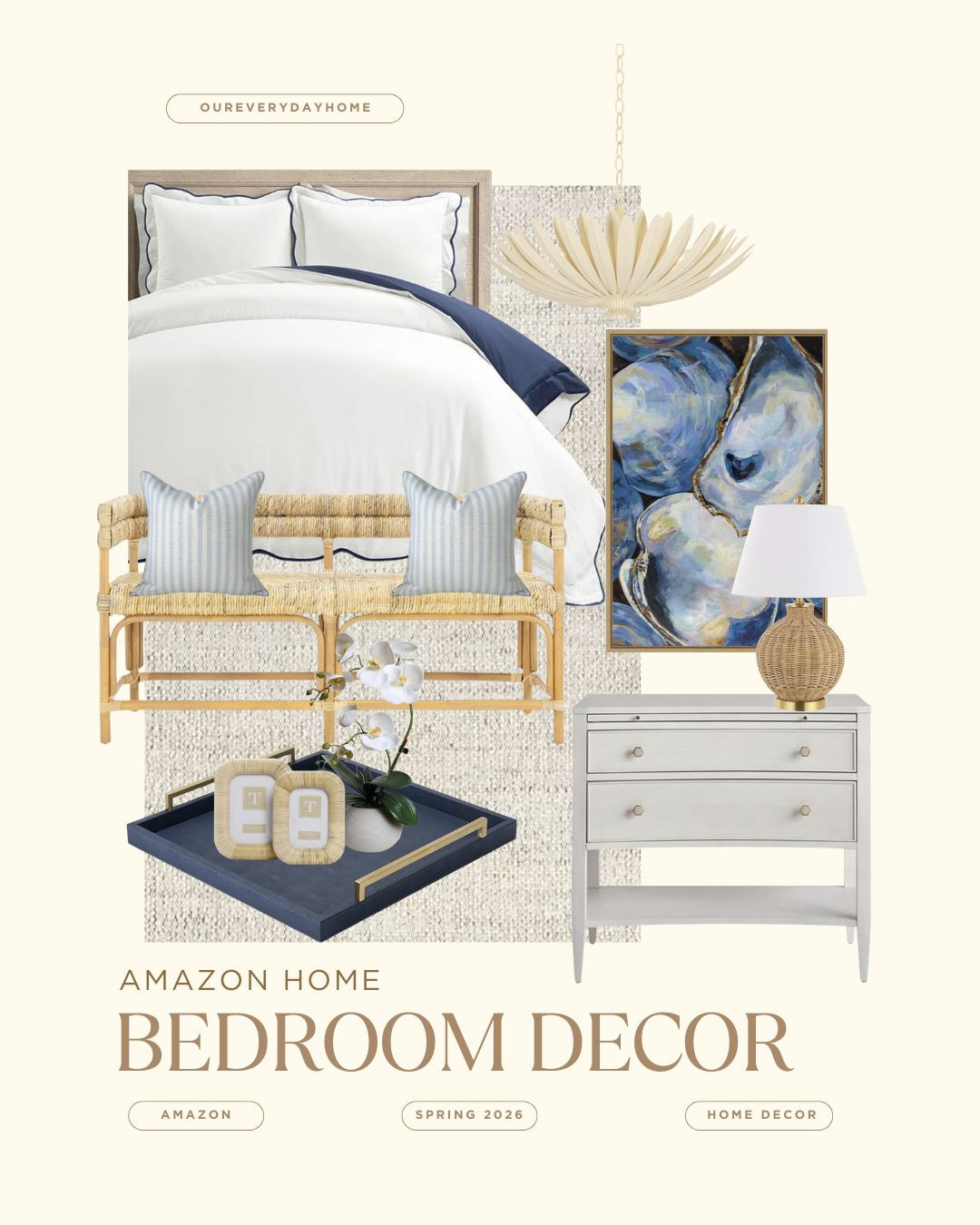 Transform your bedroom with these chic Amazon finds! Perfect for a coastal retreat. #bedroomdecor #springrefresh #amazonfinds 

 #LTKHome