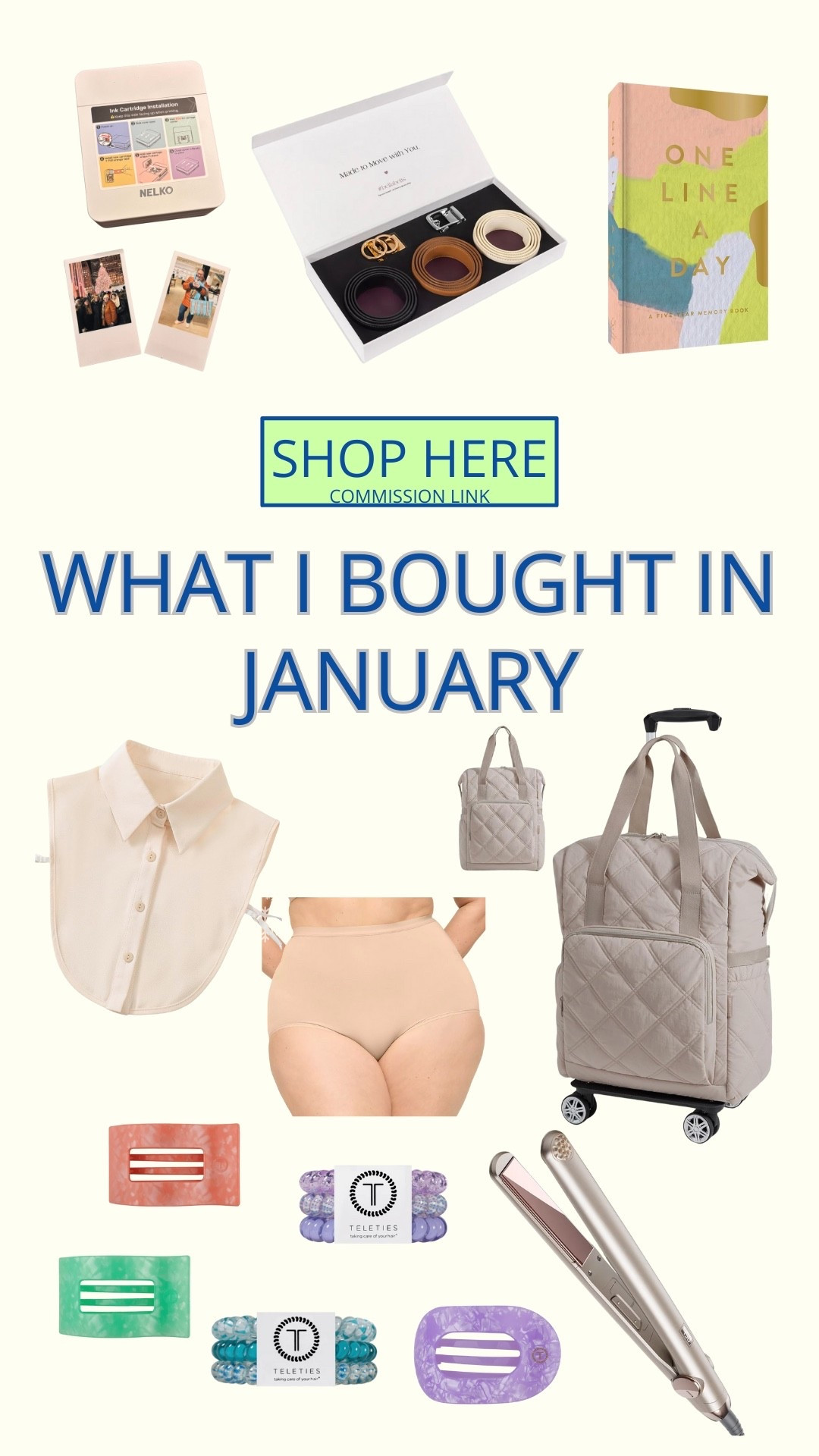 Some of these were needs (new underwear and flat iron because the wires were exposed in mine).

Others were wants - the line a day journal, collar, hair ties

And the bag was a mix? The backpack was killing my back and shoulders. 

All in all, I’m happy with these purchases and the money I spent in January  

#LTKSeasonal #LTKstorytime #LTKOver40