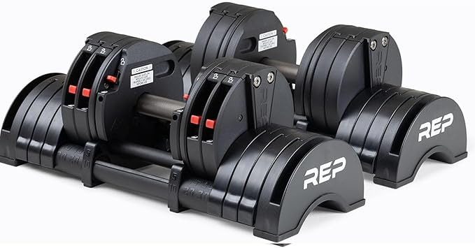Rep Fitness Quickdraw Adjustable Dumbbells, Multiple weight ranges available including: 5-30, 5-4... | Amazon (US)