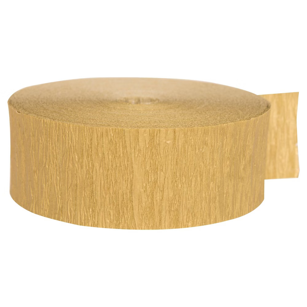 200' Crepe Streamer Gold - Spritz | Target