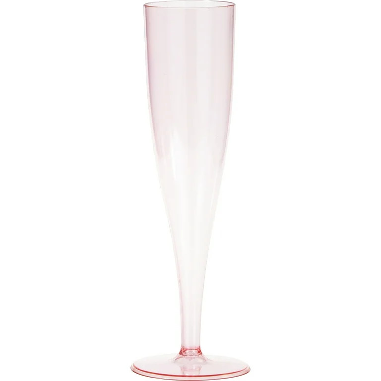 Pink Plastic Champagne Glasses 4 Count, 5 Ounces by Way to Celebrate - Walmart.com | Walmart (US)