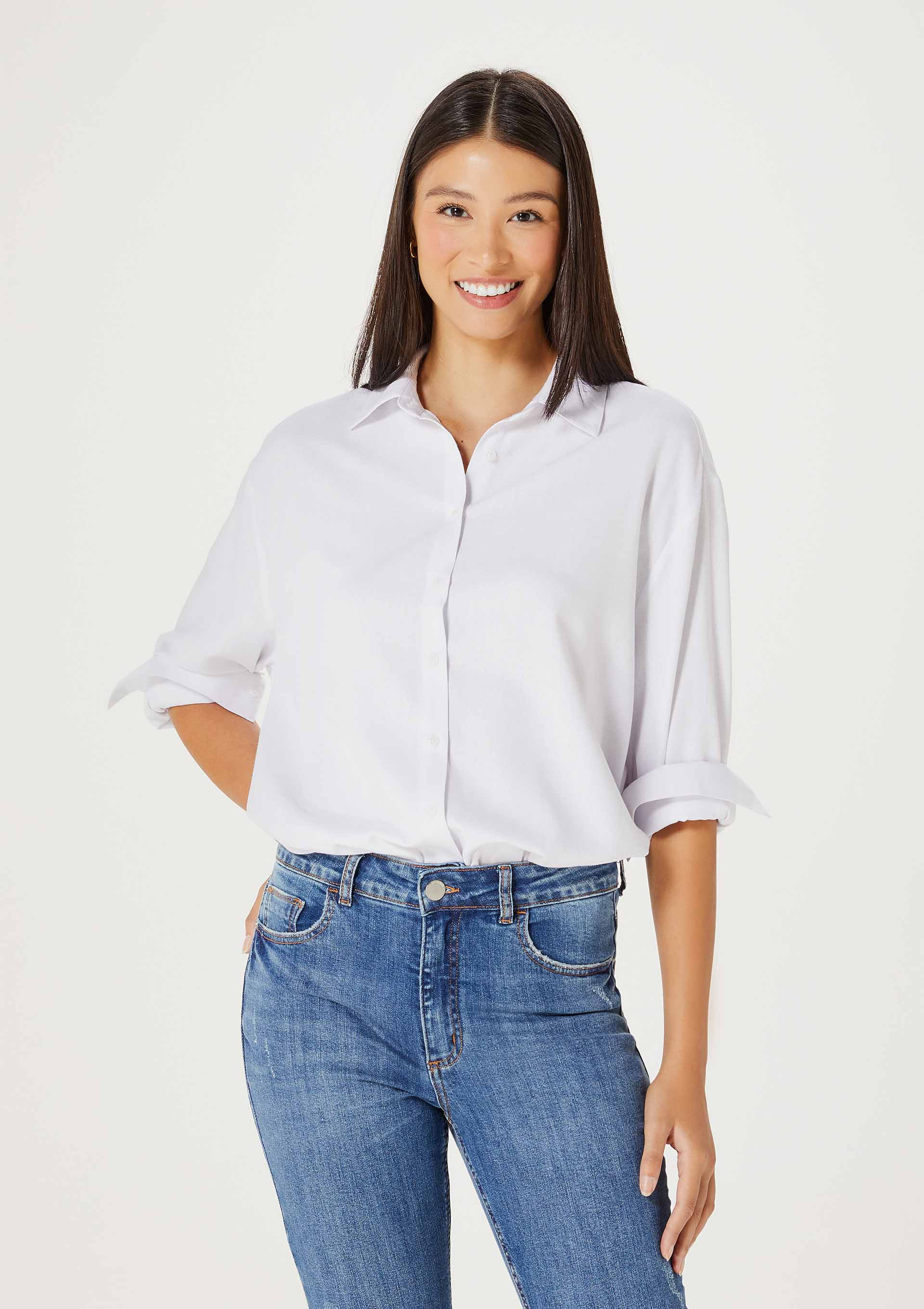 Camisa Feminina Manga Longa Em Linho - Hering Store | Hering (BR)