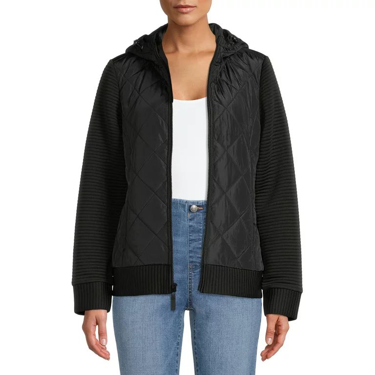 Time and Tru Women's and Women's Plus Quilted Ottoman Jacket | Walmart (US)